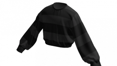 Black Striped Cropped Sweater
