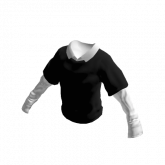 Image of Black Sweater With White Full Sleeve