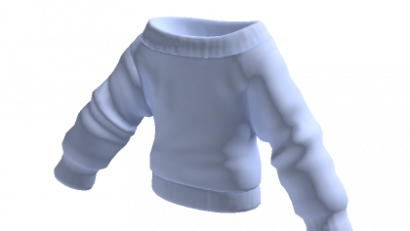 Blue Oversized Off Shoulder Sweater