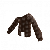 Image of Brown Plaid Off The Shoulder Flannel