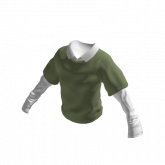 Image of Green Sweater With White Full Sleeve