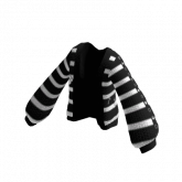 Image of Oversized Black/ White Striped Y2k Sweater