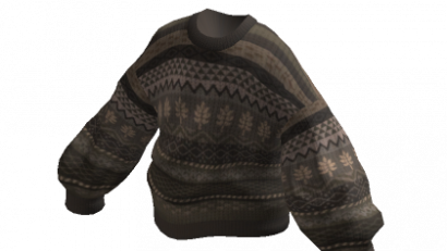 Oversized Knitted Granpa Sweater Brown