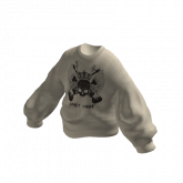 Image of Oversized Knitted Rock Band Sweater Beige