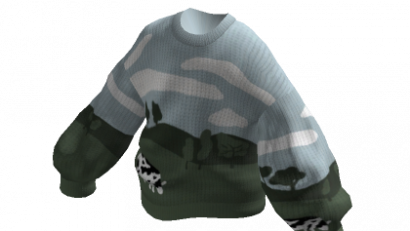 Oversized Knitted Sweater Lonely Cow Field