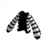 Image of Oversized White / Black Striped Y2k