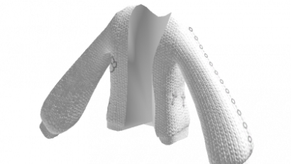 Oversized White Vicious Y2k Sweater