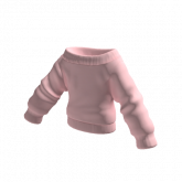 Image of Pink Oversized Off Shoulder Sweater