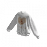 Image of White Brown Bear Cookie Sweater