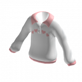 Image of White Oversized Sweater With Zipper