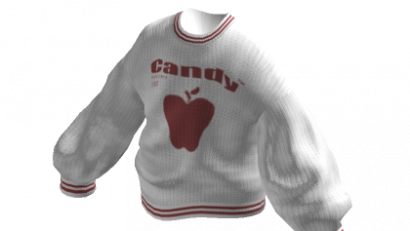 Y2K Oversized Knitted Candy Sweater White