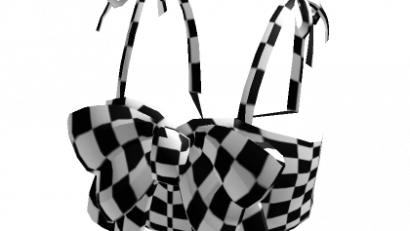 Checkered Bow Top
