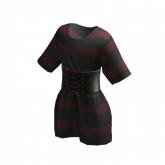 Image of Corset Tied T-Shirt - Black & Red