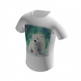 Image of Cute Y2K Chibi Christmas Polar Bear White Shirt