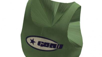 Green Y2K GLXW Logo Crop Top