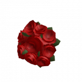 Image of Holdable Red Valentines Flower Bouquet