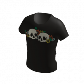 Image of On Sale - 💀 Threadless Skulls and Flowers T-Shirt