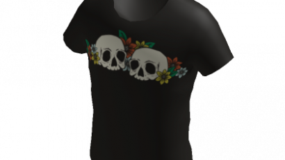 On Sale – 💀 Threadless Skulls and Flowers T-Shirt