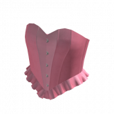 Image of Ruffle Corset Top Pink Leather