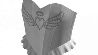 Ruffle Sparkly Angel Corset Top White