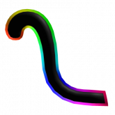 Image of Cartoony Rainbow Cat Tail