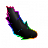 Image of Cartoony Rainbow Outline Spiked Floof Tail