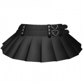 Image of ♡ Y2K Chibi Heart Skirt (Black) fits Chibi Doll