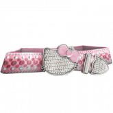 Image of Y2K Studded Kitty Rhinestone Diamond Belt [Pink]